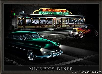 LED アートフレーム  ☆MICKEY'S DINER☆ 